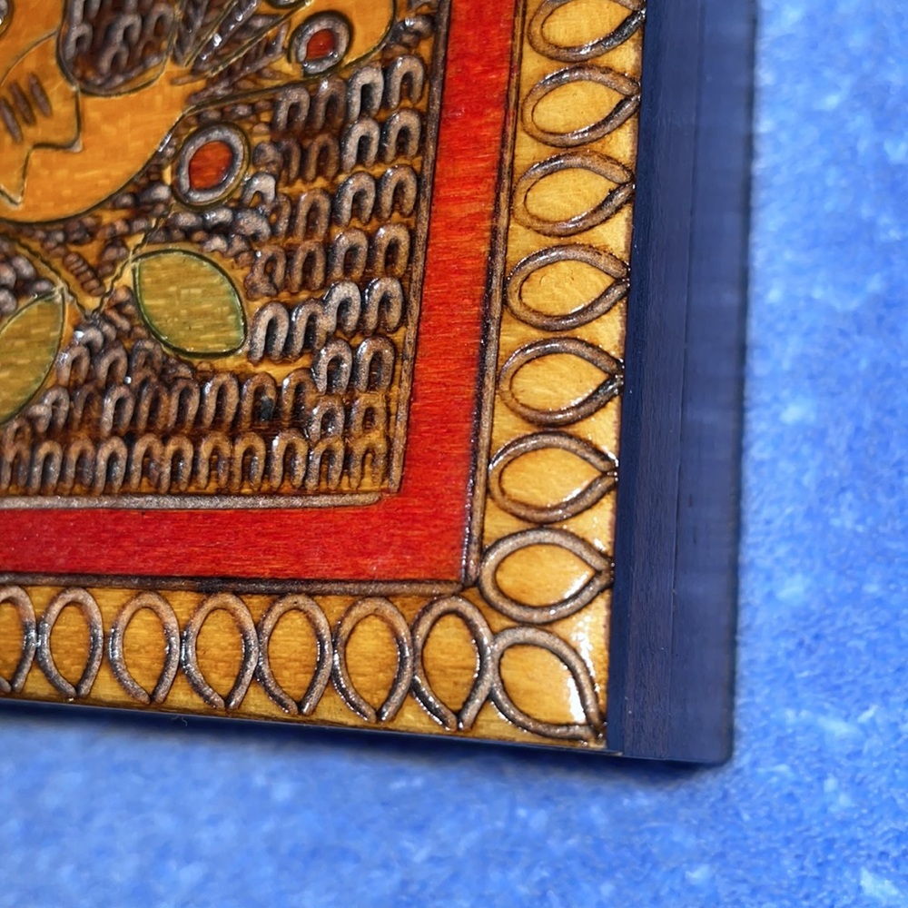 Vintage 1950’s Hand Carved Wood Bird Design Trinket Box. - Picture 6 of 8